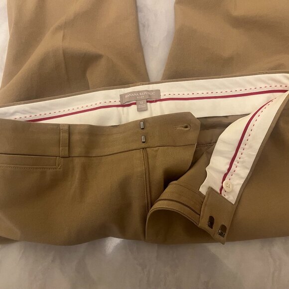 Banana Republic Woman's Sloan Pants, Camel Color, Stretch Fit, Straight leg/slit - Picture 3 of 9
